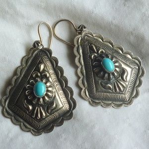 Navajo Sterling Silver and Turquoise Earrings